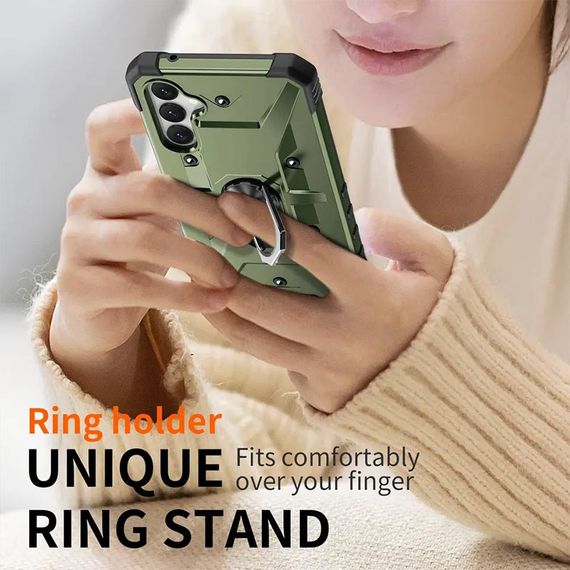 Ударопрочный чехол Pathfinder Ring для Samsung Galaxy A14 4G/5G Зеленый / Army Green | Зображення 4