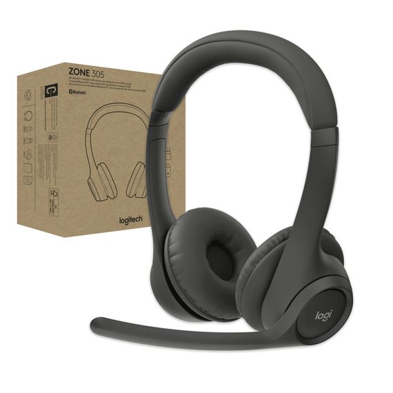 Навушники Logitech Zone 305 for Business Bluetooth Black (981-001458) | Зображення 3