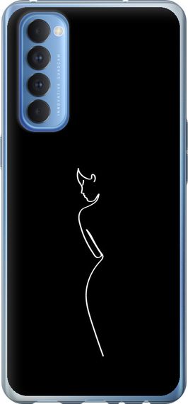 Чехол на Oppo Reno 4 Pro Силуэт1 "4590u-2024-17620"