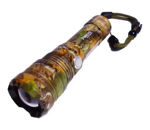 Ручной аккумуляторный фонарик с боковым диодом Power style MX-915M-COB камуфляжный расцветка | Зображення 4