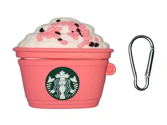 Силиконовый 3D чехол для наушников Apple AirPods Pro 1/2 Starbucks Rosa | Зображення 1