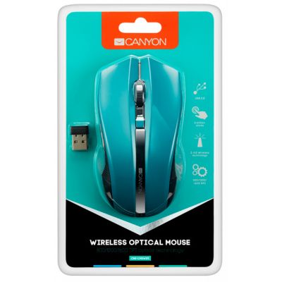 Мышка Canyon MW-5 Wireless Green-Black (CNE-CMSW05G) | Зображення 3