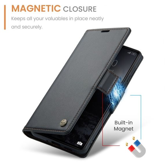 Шкіряний чохол-книжка Retro Case для Xiaomi Redmi 13 колір Чорний | Зображення 4