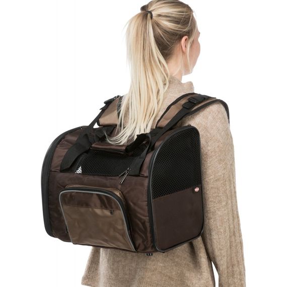 Рюкзак-переноска Trixie Shiva для собак поліестер коричневий до 8 кг 41х30х21 см | Зображення 2