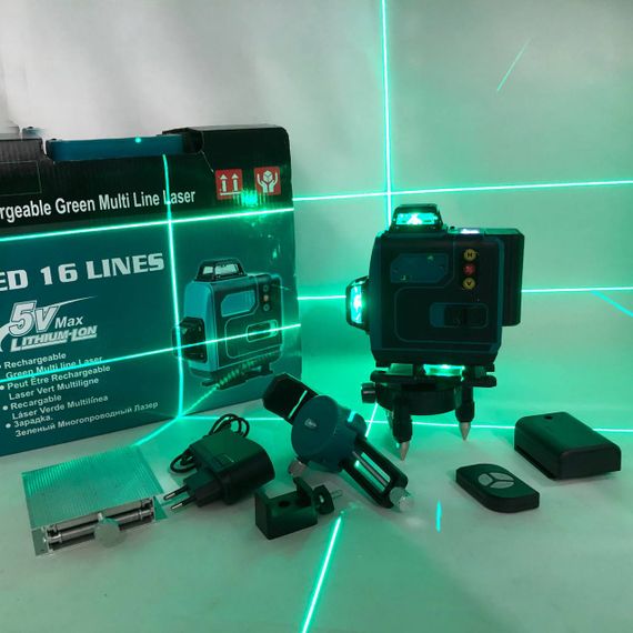 Профессиональный нивелир для стройки Laser 4D, Нивелир для наружных работ, Лазерный измеритель HX-24 | Зображення 4
