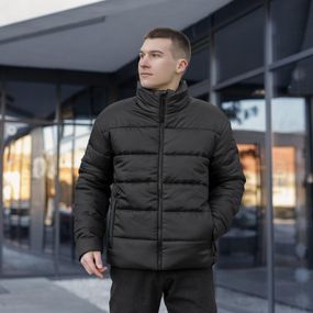 Зимова куртка утеплювач синтепух 300 г/м² від -5°C до -20°C чорна