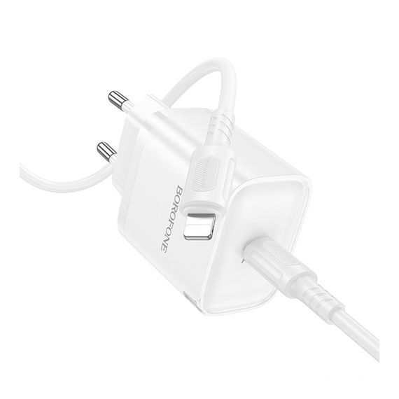 Мережевий зарядний пристрій Borofone BA84A 1 USB-C PD/QC 30 W + Type-C to Lightning | Зображення 3