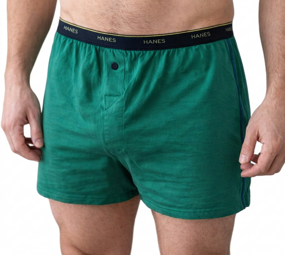 Труси чоловічі сімейні-боксери Hanes Comfort Flex 1 шт., розмір 2XL, зелені | Зображення 1