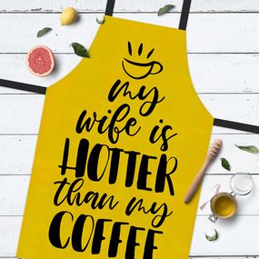 Фартук полноцветный Сolorful My wife is hotter than my coffee