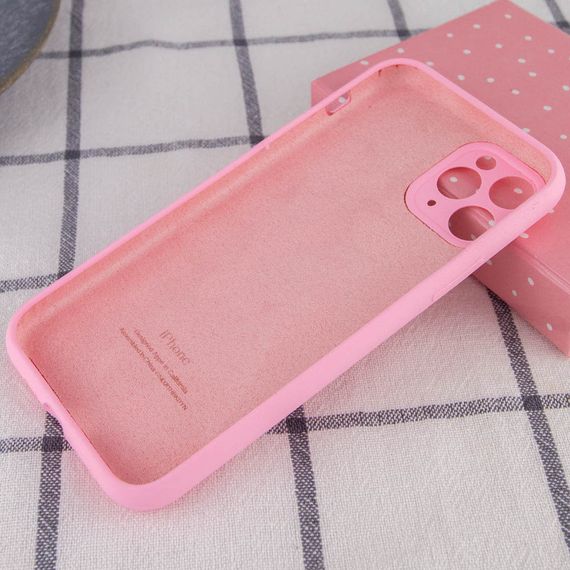 Чехол Silicone Case Full Camera Protective (AA) для Apple iPhone 12 Pro (6.1") Розовый / Light pink | Зображення 1