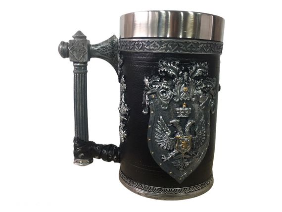 Чашка 3D Skull Mug Череп пивний кухоль Двоголовий Оріл (код: SKU-1380273916)