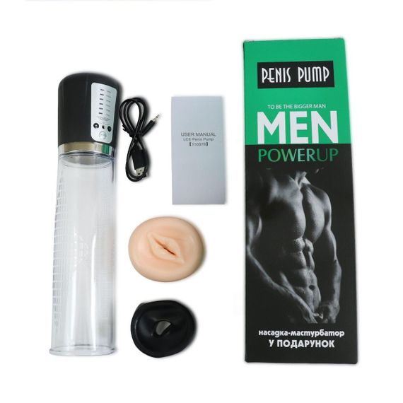 Автоматическая вакуумная помпа на аккумуляторе Men Powerup sexstyle | Зображення 2