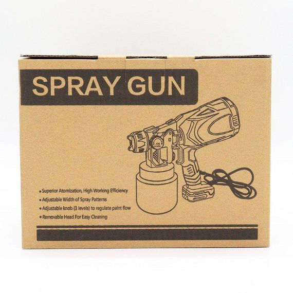 Краскопульт электрический 800мл + 2 аккумулятора 24V / Аккумуляторный распылитель краски / Пульверизатор для | Зображення 9