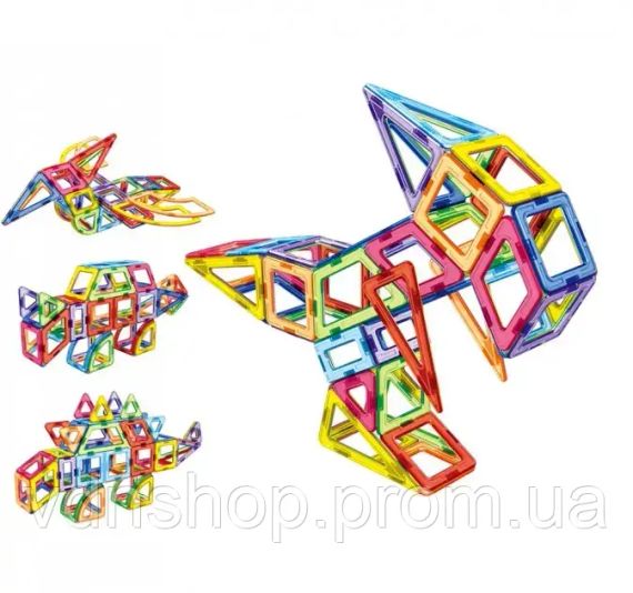 36 деталей Магнітний конструктор, дитячий 3Д конструктор, конструктор магнітний у валізі | Зображення 1