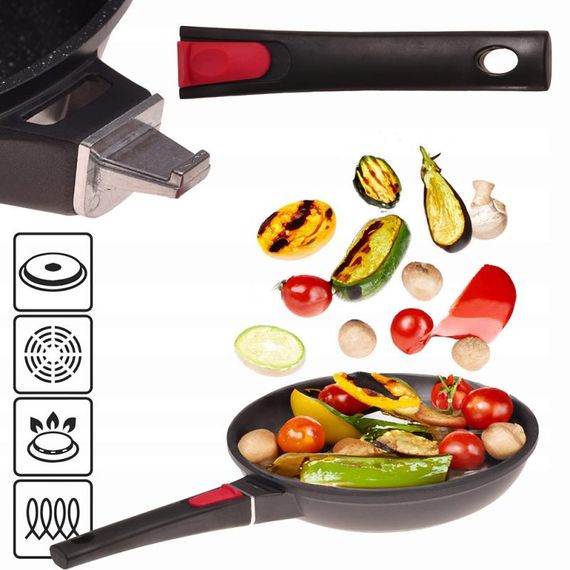 Сковорода індукційна Kamille Ø26см зі знімною ручкою та антипригарним покриттям | Зображення 5