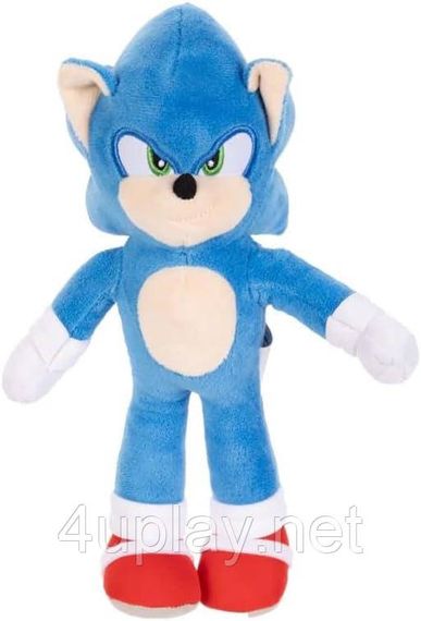 М'яка іграшка Їжак Сонік 23см Оригінал JAKKS Pacific Sonic The Hedgehog Sonic 3 Movie Plush | Зображення 1