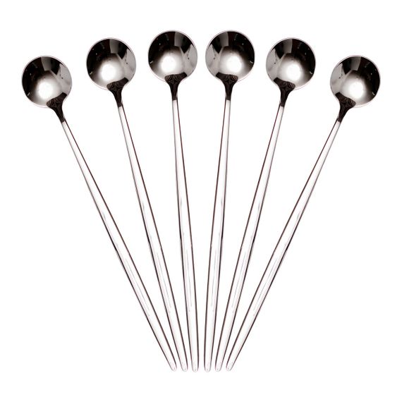 Набір десертних ложок 6 штук нержавіючої сталі 20.5 (см) Срібло HP-8-32