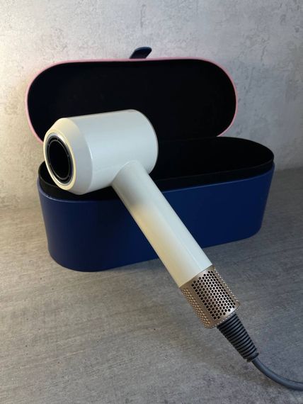 Фен  Super Hair Dryer білий з іонізацією та турборежимом з кесом на 1 насадку | Зображення 1