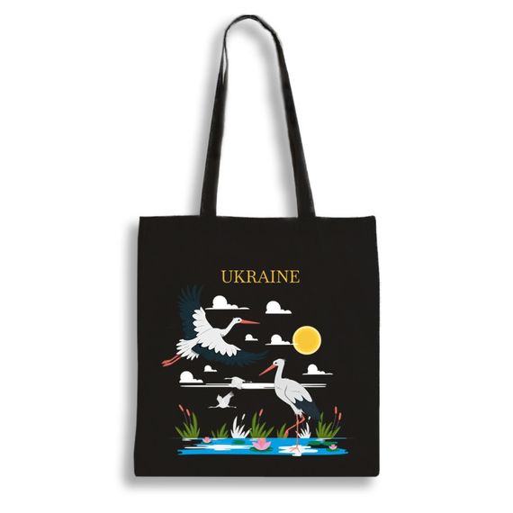 Екошопер Букопт ВК4065 Ukraine «Журавлі» Символ щастя Чорний | Зображення 1