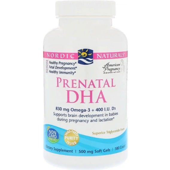 Омега 3 Nordic Naturals Prenatal DHA 500 mg 180 Soft Gels Unflavored NOR-01748