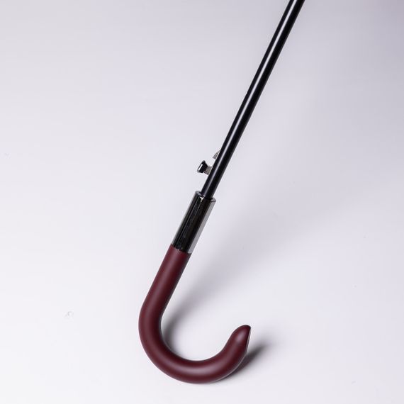 Класична парасолька-тростина напівавтомат з поліестеру 16 спиць діаметр 117 см Червона HP-23-4R | Зображення 1