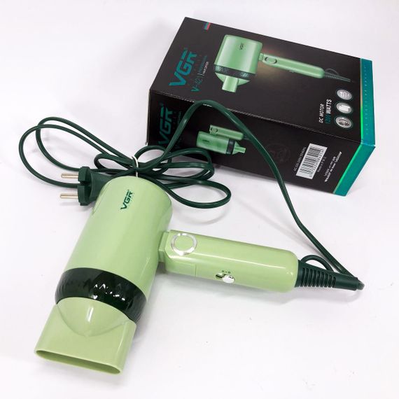 Дорожній складний фен VGR V-421 1200 Вт для сушіння укладання волосся електрофен, Фен для волосся з режимами | Зображення 3