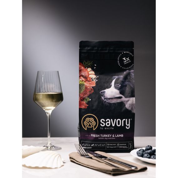Корм сухий Savory Medium Breed rich in Fresh Turkey and Lamb для дорослих собак середніх порід від 10 до 25 кг зі свіжим ягн | Зображення 7