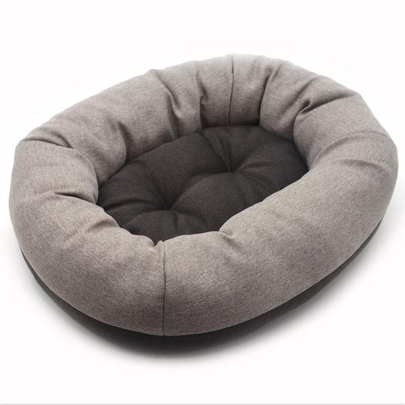 Лежак овальный для собак и кошек Магнус Zoo-hunt коричневый №4 70х100х25 см