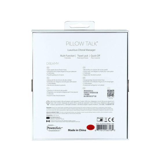 Розкішний вакуумний кліторальний стимулятор Pillow Talk - Dreamy Pink із кристалом Swarovski Sex Aura | Зображення 6