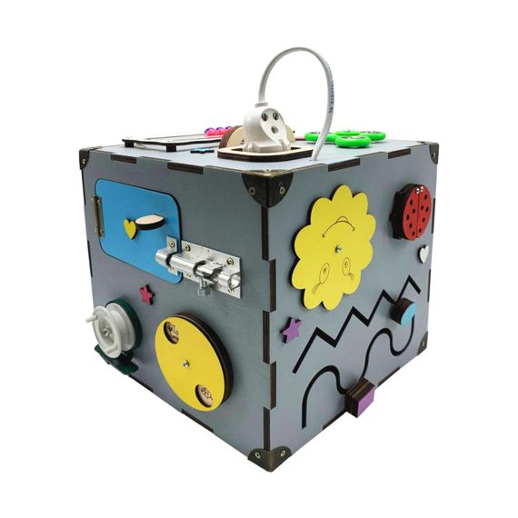 Развивающая игрушка Бизикуб Temple Group TG200165 23х23х23 см Серый | Зображення 1