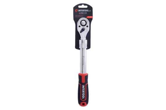 Ключ трещоточный (рукоятка с храповым механизмом) Intertool - 1/2" x 72T телескопический Storm (ET-8006) | Зображення 4