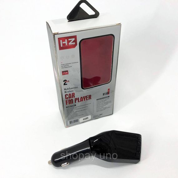 Автомобильный FM трансмиттер модулятор H15 Bluetooth MP3, Fm модулятор usb. Цвет: черный | Зображення 1