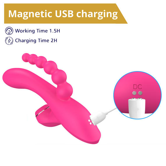 Потрійний вібратор з вакуумною стимуляцією Sweet Play sexstyle | Зображення 7