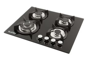 Поверхность газовая Ventolux HG K7 CEST (BK) черное стекло