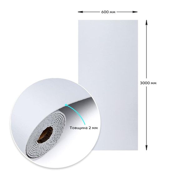 Самоклеюча вініловая плитка в рулоні 600х3000х2мм Білий льон Мат SW-00002041 | Зображення 2