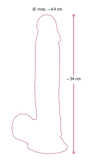 Фаллоимитатор с мошонкой - Nature Skin Medium Bendable Dildo sexstyle | Зображення 8