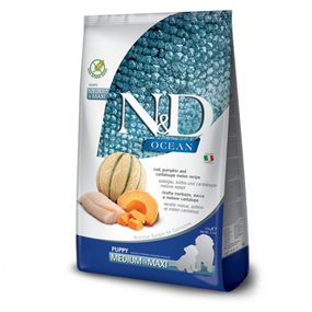 Беззерновий сухий корм Farmina N&D Grain Free OCEAN PUMPKIN для цуценят середніх та великих порід, з тріскою