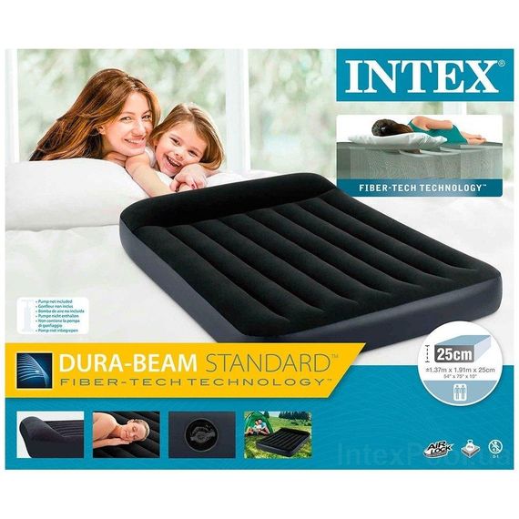 Надувний матрац з підголовником 137X191X25 СМ, INTEX 64142,   (66768) | Зображення 2