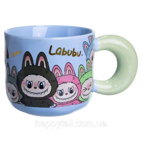 Чашка фарфоровая Labubu 400 (мл) подарочная кружка прикольная чашка для детей на подарок FM-22D