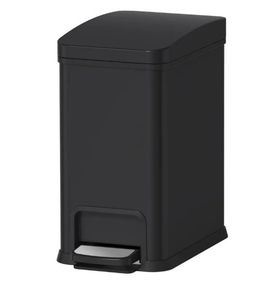Відро для сміття Koer TC-010108-05 з плавним закриттям, прямокутне, 8 л, чорний (KR5593)