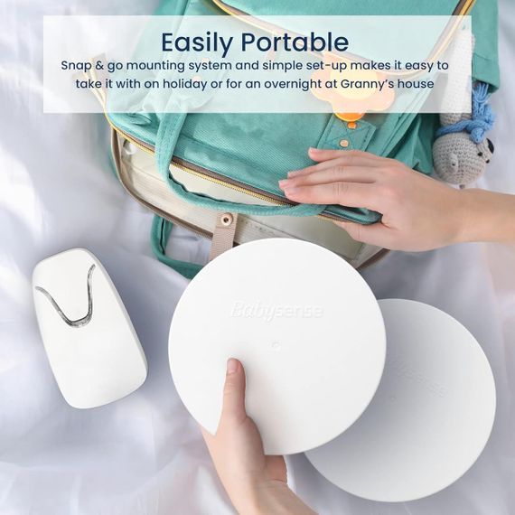 Монітор для контролю порушення та відсутності дихання Babysense 7 для немовлят, з 2 сенсорами під матрац | Зображення 8