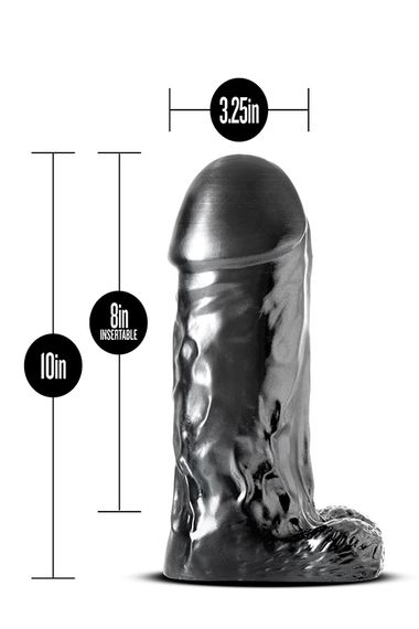 Фалоімітатор гігант JET DESTROYER CARBON METALLIC BLACK, Черный | Зображення 2