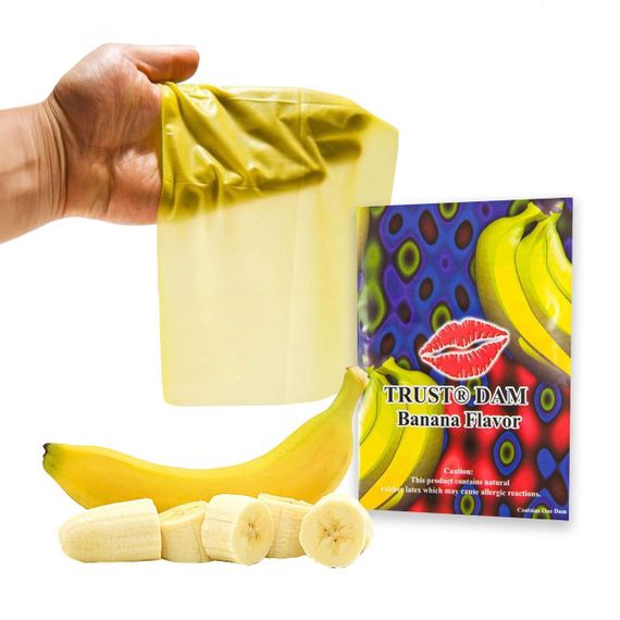 Латексная салфетка Latex Dental Dams Banana 1 шт Sex Aura