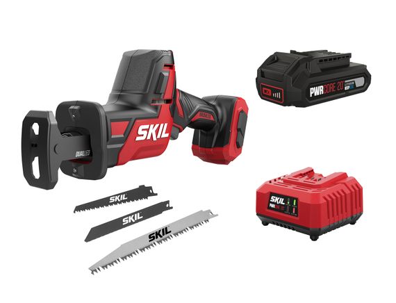 Пила шабельна акумуляторна безщіткова, SKIL 3475 CA Compact + енергокомплект 3110 АА 11071800202 (акумулятор 2,5 Ah, зарядний пристрій) промо-комплект