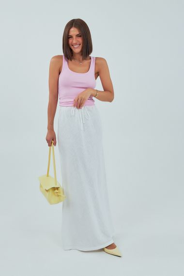 Трикотажна базова майка - рожевий цвет, S (є розміри) | Зображення 2