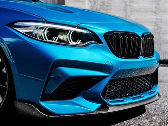 Накладка на передній бампер Lip V2 (для F87 M2 Competition, Карбон) для BMW 2 серія F22/23 2014-2021 рр | Зображення 3