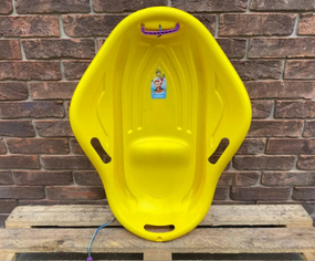 Санки-ледянка / Пластикові санки / Ракушка комфорт "Marmat", колір  жовтий