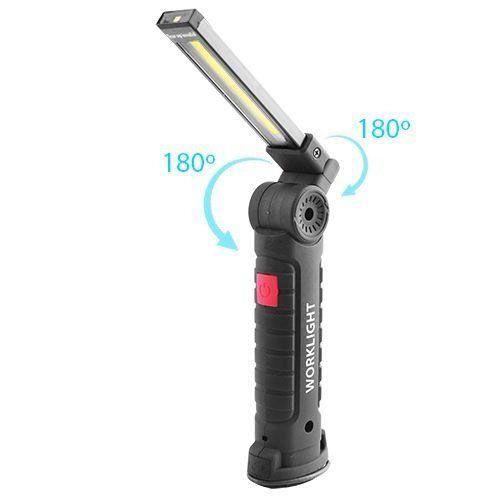 Фонарь кемпинг W51-SMD+COB, поворот на 180º+180º, магнит, зажим, крюк для подвеса, встроенный аккумулятор | Зображення 9