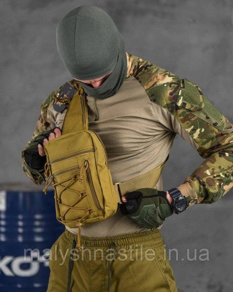 Сумка-слінг тактична з однією лямкою SILVER KNIGHT coyot ВТ6749 | Зображення 3