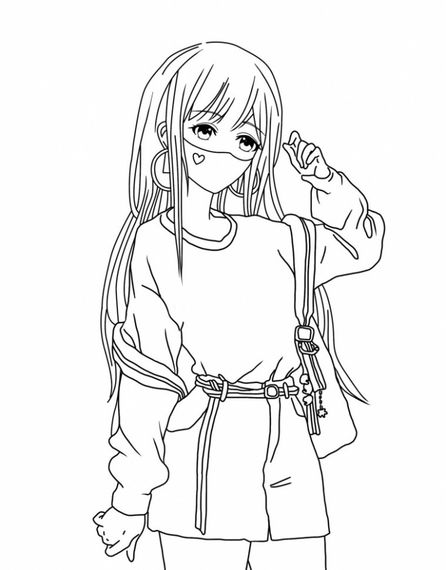 Раскраска. Girls Fashion Manga Z101067У Жорж 18*23см (9786177853212) | Зображення 1